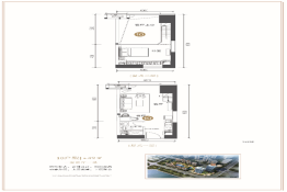 漳州恒大城市之光1室2厅1厨1卫建面49.00㎡