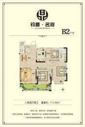 钧鼎名府3室2厅1厨2卫建面111.99㎡