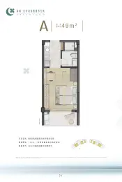 绿城·白沙湾度假康养公寓建面49.00㎡