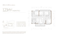 3栋01、04户型建面123㎡