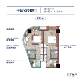 中隆喜悦天地2室2厅1厨2卫建面82.00㎡