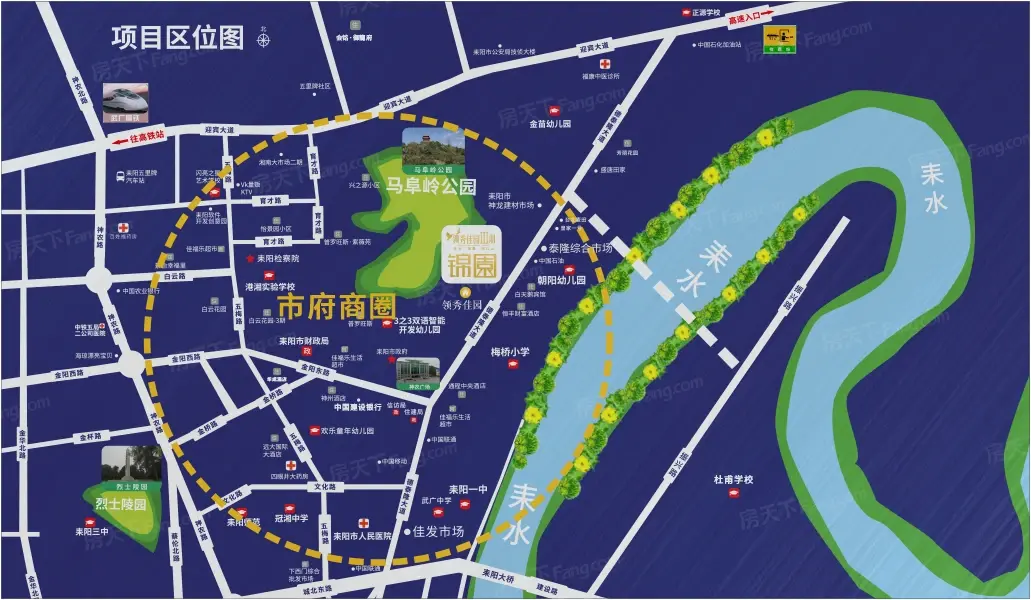 领秀佳园三期·锦園交通图