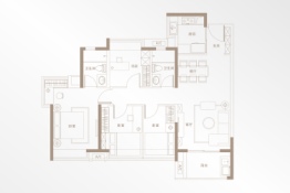 中海·十里溪境4室2厅1厨2卫建面113.00㎡