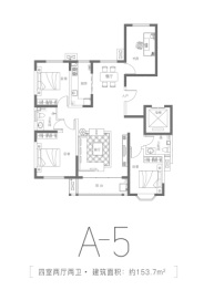 文兴水尚·3期4室2厅1厨2卫建面153.7㎡