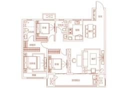 建业神火·新筑3室2厅1厨2卫建面139.00㎡