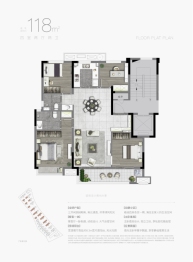 融信招商兴望轩4室2厅1厨2卫建面118.00㎡