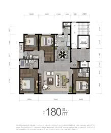 阳光城·和平1014室2厅1厨3卫建面180.00㎡