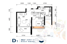 三亚棕榈滩D1户型