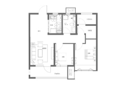 保利和光尘樾3室2厅1厨1卫建面89.00㎡