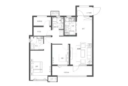 保利和光尘樾3室2厅1厨2卫建面106.00㎡