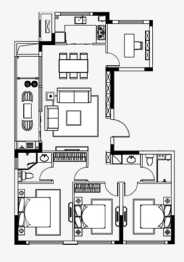 江湾四季院3室2厅1厨2卫建面128.00㎡