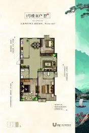 丽景华庭二期3室2厅1厨2卫建面138.13㎡