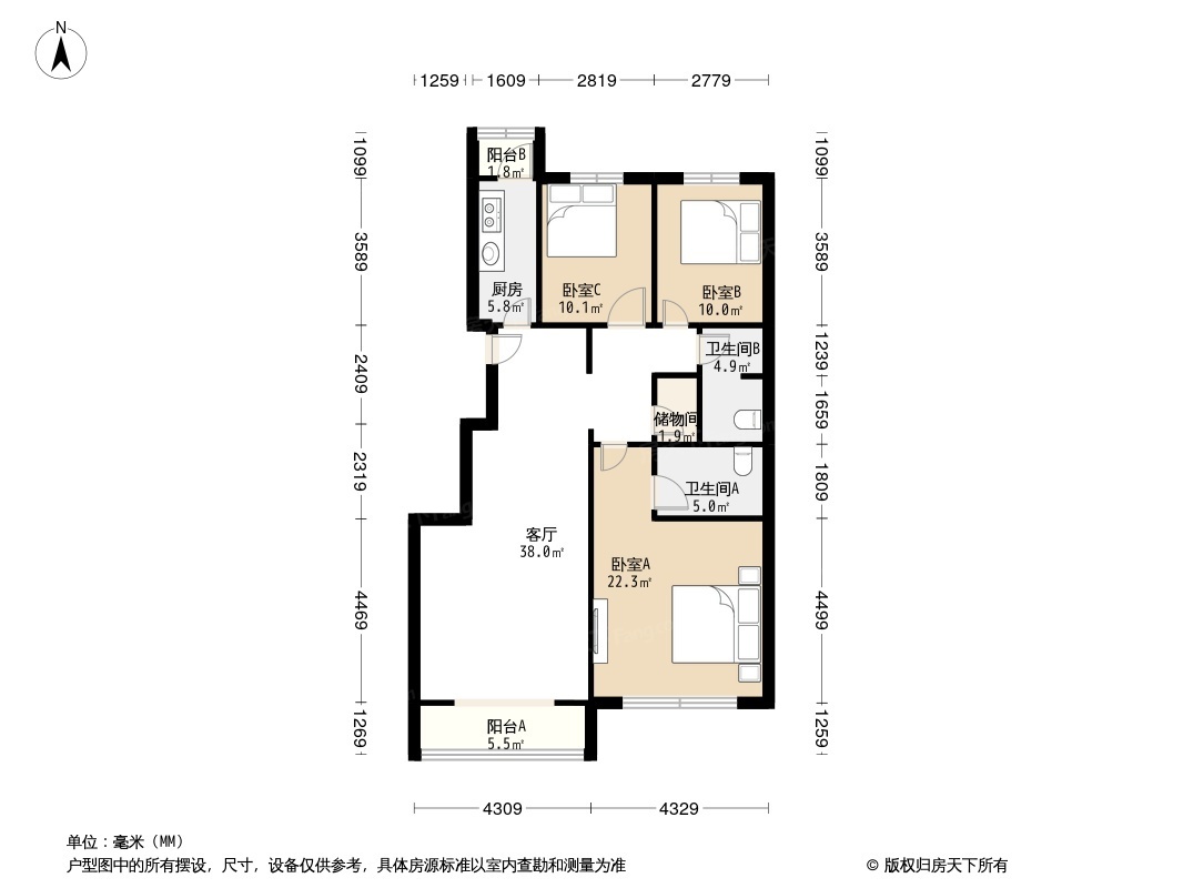 户型图1/2