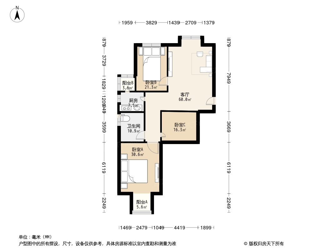 户型图1/2