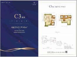 金辉新城半岛云著4室2厅1厨4卫建面149.0㎡
