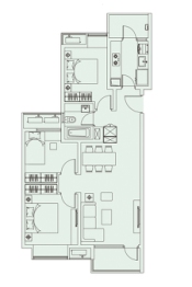 昆城景苑3室2厅1厨1卫建面105.00㎡