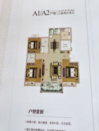 新野东城尚品3室2厅1厨2卫建面132.28㎡