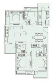 昆城景苑4室2厅1厨2卫建面140.00㎡