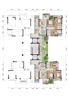 金融街两江融府户型图