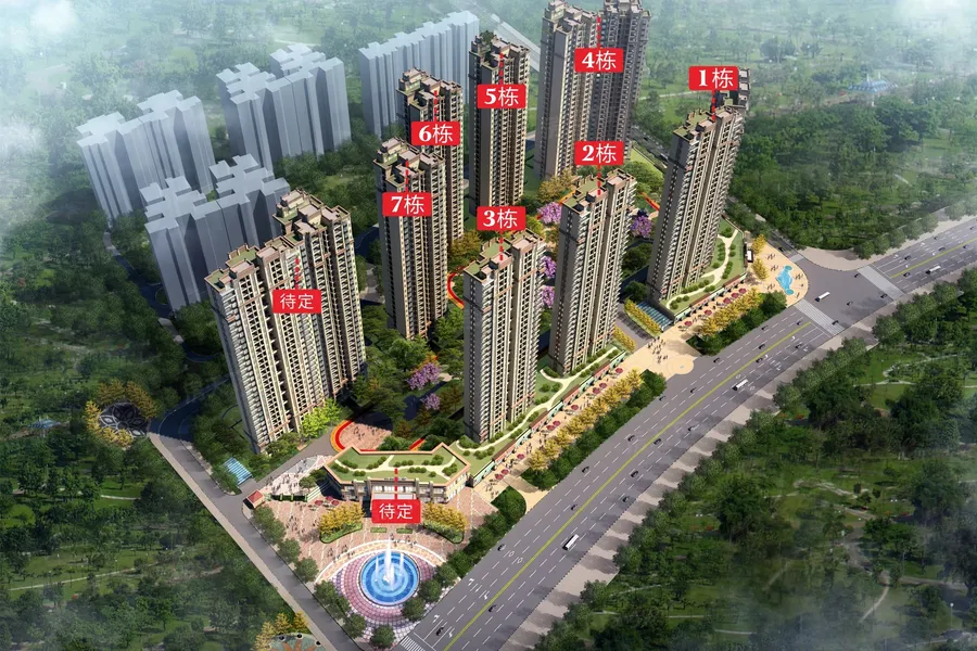沙盘图拖动图片可以查看其它楼栋信息