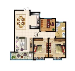 庆尚锦庭3室2厅1厨1卫建面107.78㎡