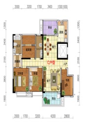 兰溪中心4室2厅1厨2卫建面144.81㎡