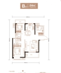 建面约94平米B4户型