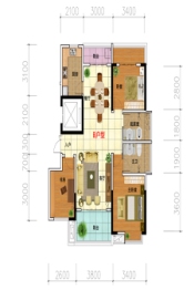 兰溪中心3室2厅1厨2卫建面120.64㎡