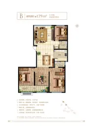 御澜九府4室2厅1厨2卫建面179.0㎡