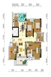 兰溪中心4室2厅1厨2卫建面138.35㎡