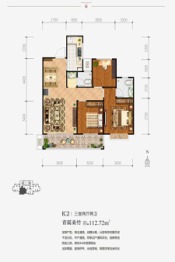 水木华院3室2厅1厨2卫建面112.72㎡