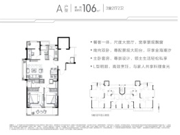 德信东望里3室2厅1厨2卫建面106.00㎡