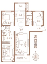 北京城建·德信御府3室2厅1厨2卫建面135.00㎡