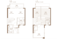 1栋建面80平复式户型