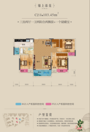 恒隆四季城·金域天下3室2厅1厨1卫建面103.45㎡