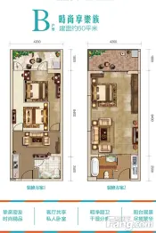 CAZ天阁2室1厅1厨1卫建面60.00㎡