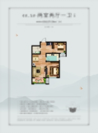 天保·京北健康城2室2厅1厨1卫建面89.62㎡