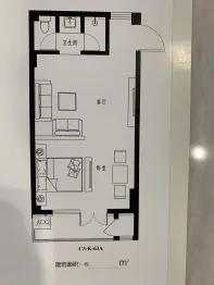 恋乡·太行水镇1室1厅1厨1卫建面58.55㎡