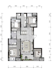 招商·雍江岸4室2厅1厨2卫建面118.00㎡