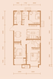 荣盛西定府邸3室2厅1厨2卫建面100.00㎡