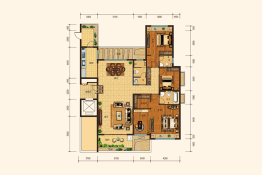 长弘·御府4室2厅1厨2卫建面192.48㎡