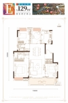 3号地块建面约129平米E户型