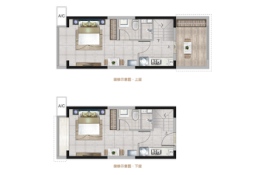 上合U领寓2室2厅1厨2卫建面46.00㎡