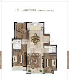 澳海·云杉赋3室2厅1厨2卫建面111.0㎡