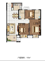 蓝光珑熹城3室2厅2卫建面103.00㎡