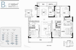 正荣滨江紫阙台4室2厅1厨3卫建面165.00㎡