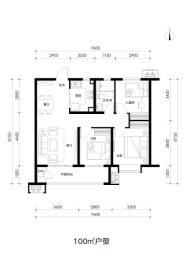 保利时光印象3室2厅1厨1卫建面100.00㎡