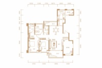 盛世天禧5#楼2单元02号房 三房两厅两卫+三阳台 建面约162.76㎡