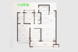 中南紫云集3室2厅1厨2卫建面119.00㎡