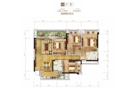 泽京时代广场4室2厅1厨2卫建面135.00㎡